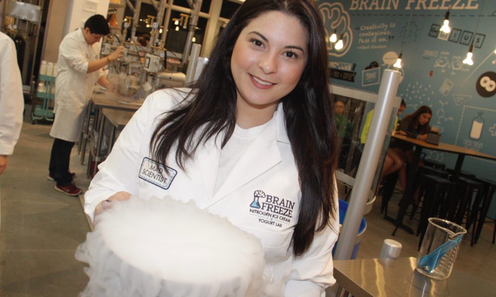 Meet Christine Fraga of Brain Freeze Nitrogen Ice Cream & Yogurt Lab