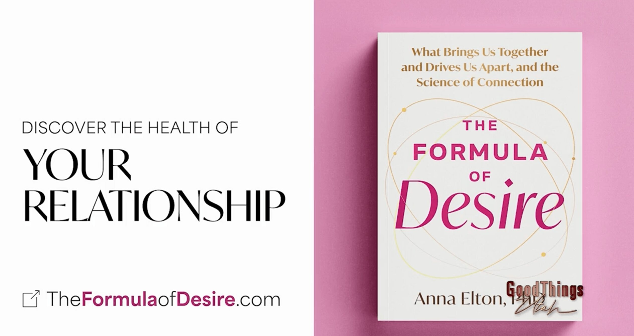 Book cover titled 'The Formula of Desire' by Anna Elton, with pink and white design, and a pink background.