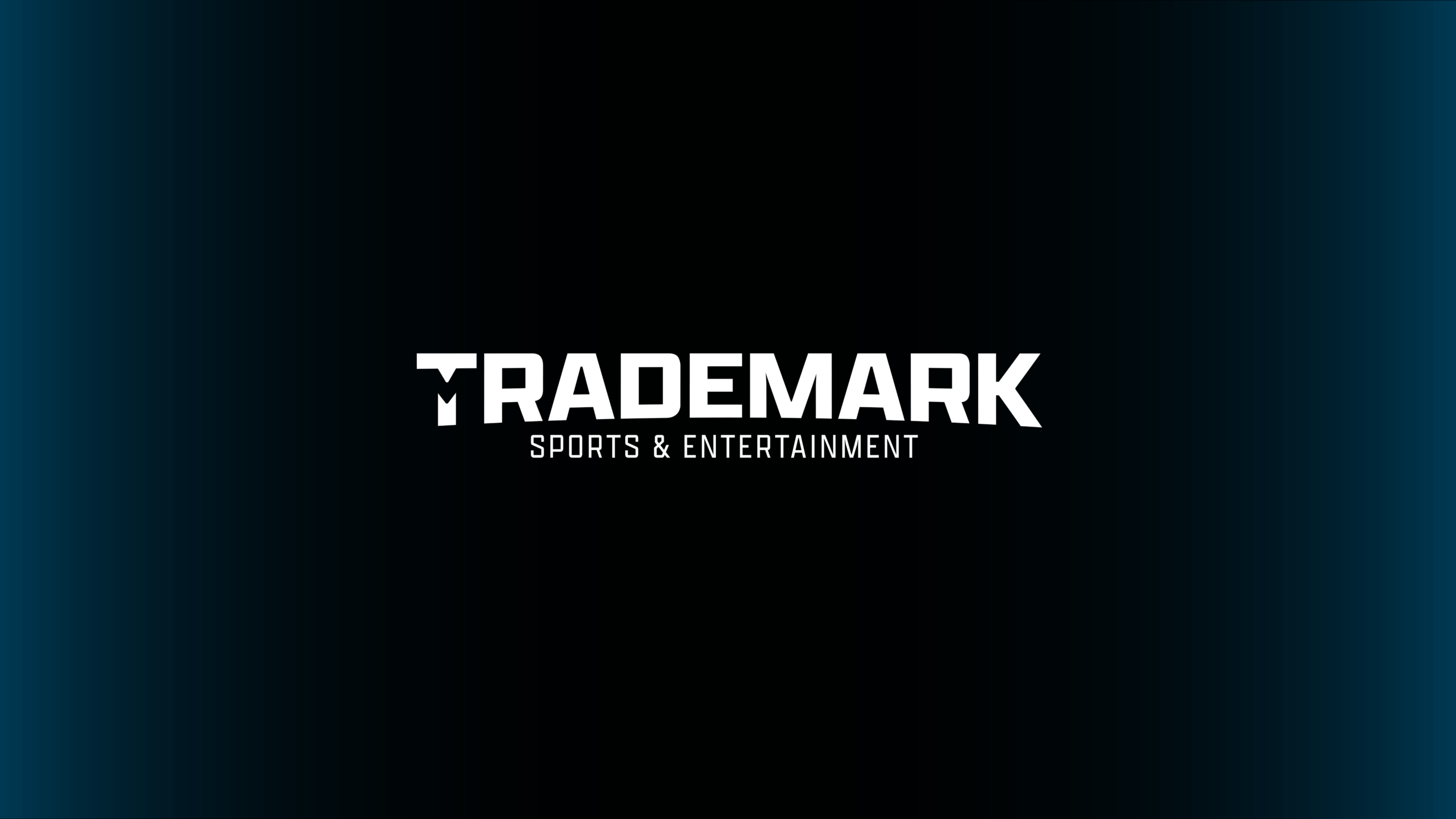 Black background with white text reading 'TRADEMARK SPORTS & ENTERTAINMENT'.