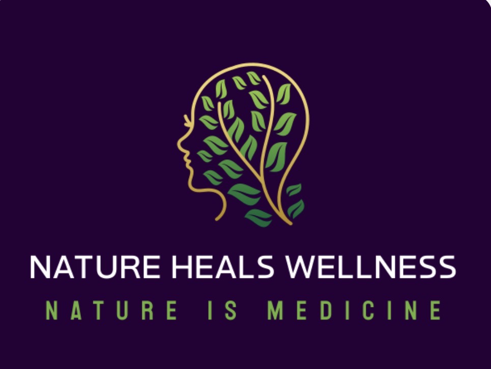 Logo with a human head outline and a tree with leaves inside, on a dark background.