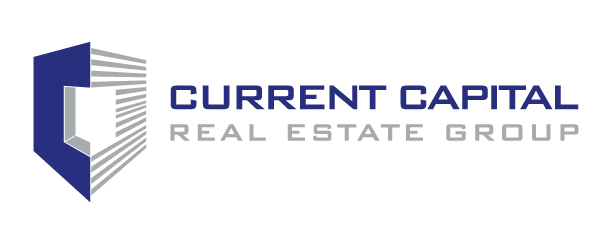 Logo with a stylized building and text 'CURRENT CAPITAL REAL ESTATE GROUP'.