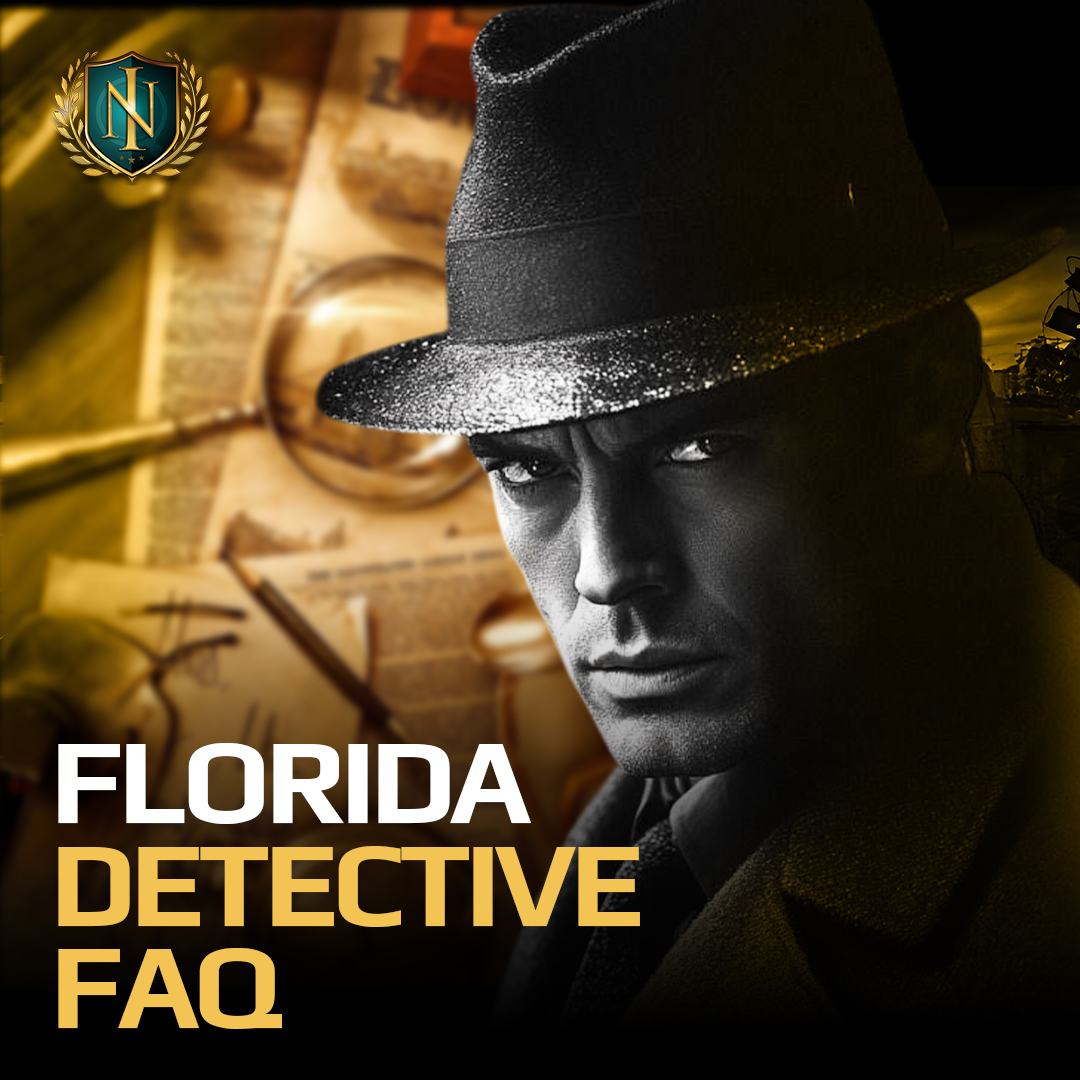 Black and white portrait of a man in a fedora hat, with a serious expression, background includes maps and a magnifying glass.